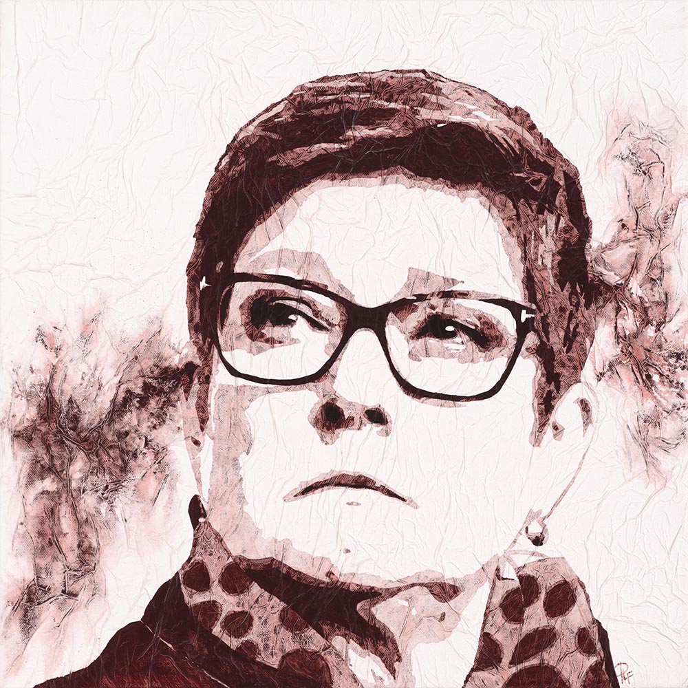 Portrait of The Hon. Marise Payne, painted in Piemontite Genuine