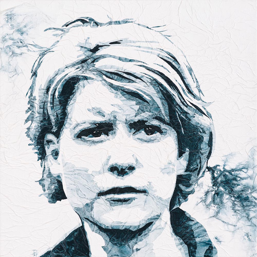 Portrait of Natasha Stott Despoja AO, painted in Blue Apatite Genuine